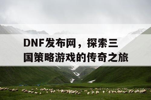 DNF发布网，探索三国策略游戏的传奇之旅