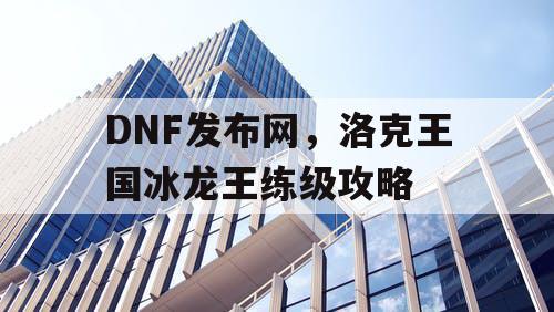 DNF发布网，洛克王国冰龙王练级攻略