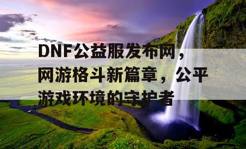 DNF公益服发布网，网游格斗新篇章，公平游戏环境的守护者