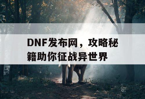 DNF发布网，攻略秘籍助你征战异世界